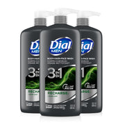 Men 3-in-1 Body by Dial – 23 Fl Oz (Pack of 3), Green, Pack of 3, Model 0308737
