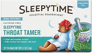 Celestial Seasonings Wellness Tea, Sleepytime Throat Tamer, 20 Count (Pack of 6)