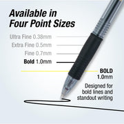 G2 Premium Gel Pens by PILOT – 4 Count (Pack of 1), Rubber, Black, Model 31254