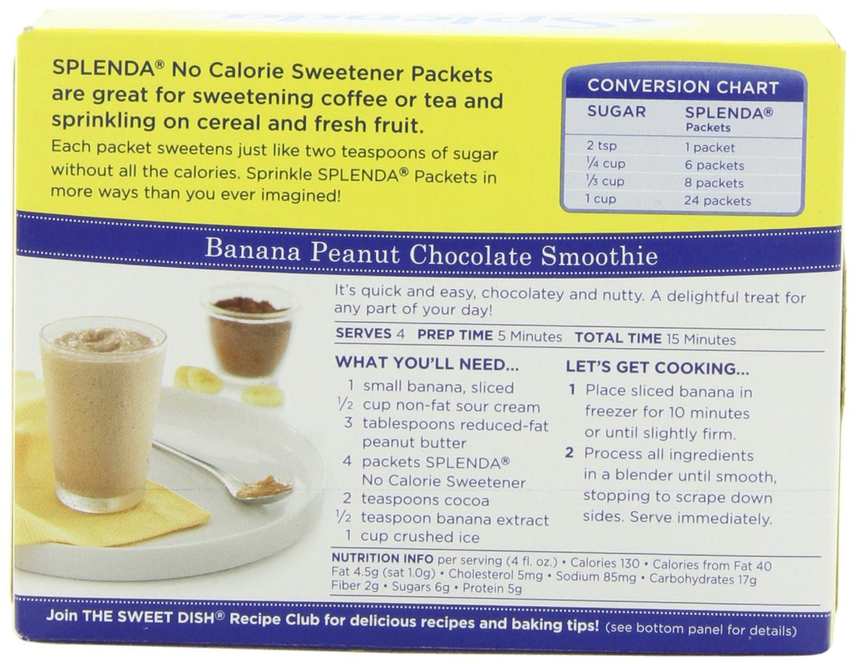 No Calorie Sweetener by SPLENDA – 50 Count (Pack of 6), Pack of 6, Model 722776200018