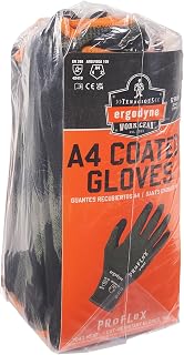 Ergodyne ProFlex 7042 Cut Resistant Work Gloves, ANSI A4, Contact Heat Resistant, Sandy Nitrile Coated Palms, 18g Aramid