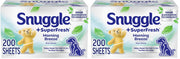Snuggle Azul sparkle / 200 Count (Pack of 2) / Morning Breeze Dryer Sheets