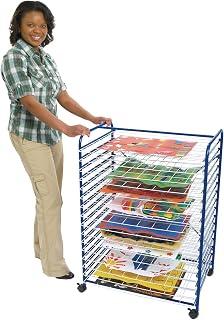 Colorations MOBRACK Mobile Art Drying Rack for Home or Classroom Use, Keep Artwork Protected While Drying, Space Saving Rack, 36 1/2 Inches High x 26 1/2 Inches Wide x 17 1/2 Inches Deep