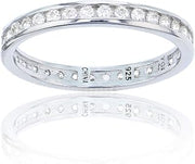 Sterling Silver mm Round Channel Set Eternity Ring