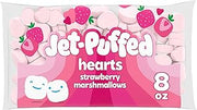 Jet-Puffed Marshmallows, Strawberry Hearts Shaped Valentines Day, 8 oz Bag | Festive Twist for Valentine's Desserts, Sweet & Fluffy, Great for Hot Chocolate