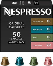 Nespresso Original, Master Origin Variety Pack, 50-Count Espresso Pods