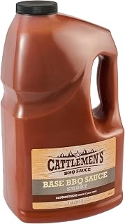 Cattlemen's Smoky Base BBQ Sauce, 1 gal - One Gallon Jug of Customizable Smoky Barbecue Sauce Base for Chefs, Ideal for Ribs, Briskets, Wings and More