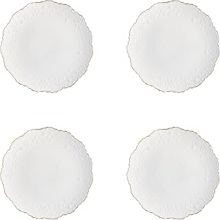 10 Strawberry Street Gilded Snowflake Embossed Dinnerware (4, 10.5" Dinner Plate)