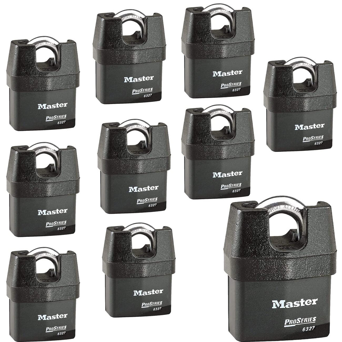 Master Lock 10 Pack / 1 Keyed Padlocks