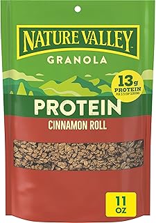 Nature Valley Cinnamon Roll Protein Granola, Resealable Pouch, 11 oz