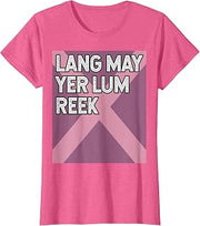 Funny Lang May yer lum Reek - Scottish - Scots Saltire Flag T-Shirt