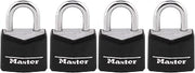 Master Lock 121T Padlock, Covered Aluminum Lock, 3/4 in. W, Black, 2-Count (Pack of 2)