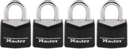Master Lock 1 / 2 Count (Pack of 2) / Black Keyed Padlocks