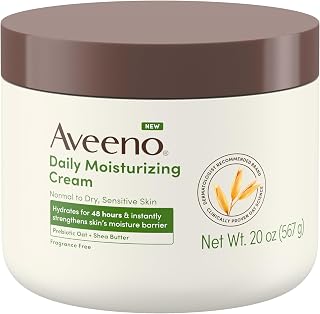 Aveeno Daily Moisturizing Cream for Normal, Dry, Sensitive Skin, 20 Oz