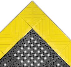 NoTrax 620 Diamond Flex-Lokâ„¢ Ergonomic Modular Drainage Mat, 30" X 96" Black/Yellow