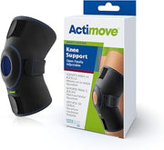 Actimove Sports Edition Knee Support Open Patella with COOLMAX AIR Technology – Sleeve for Pain Management – For Strains, Sprains & Swelling - Left/Right Wear – Black, Universal Plus
