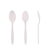 AmerCareRoyal Heavy Weight Individually Wrapped Disposable Polystyrene Plastic Teaspoons for Restaurants and Catering – Paper, White, Pack of 1000, Model S2601FW-C