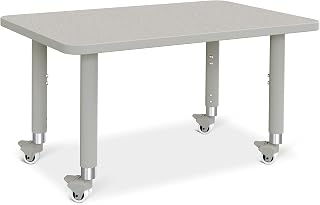 Jonti-Craft Berries 6478JCM000 Rectangle Activity Table - 24" X 36", Mobile - Freckled Gray/Gray/Gray
