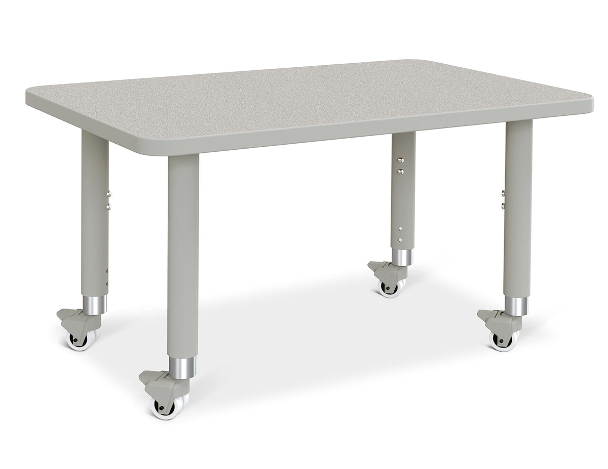 Berries Rectangle Activity Table - 24" X 36" by Jonti-Craft – 24" x 36", Wood, Freckled Gray/Gray/Gray, Model 6478JCM000