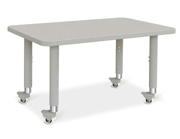 Berries Rectangle Activity Table - 24" X 36" by Jonti-Craft – 24" x 36", Wood, Freckled Gray/Gray/Gray, Model 6478JCM000