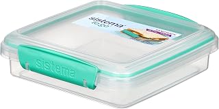 Sistema To Go Collection Sandwich Box Food Storage Container, 15.2 oz, Pink