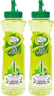 MASTER OF MIXES Cocktail Essentials Sweetened Lime Juice, 375mL, 2 Pack