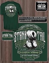 Stank Tail Bourbon Graphic T-Shirt, Green, XL, 100% Cotton, Short Sleeve