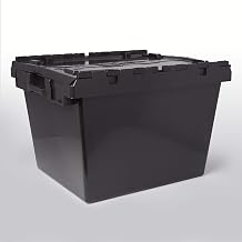 American Metalcraft SCBL Stackable Plastic Storage Crate, Black, 27-Inches