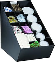 NLO-CTVL Countertop Lid, Straw, Condiment and Napkin Organizer,Black