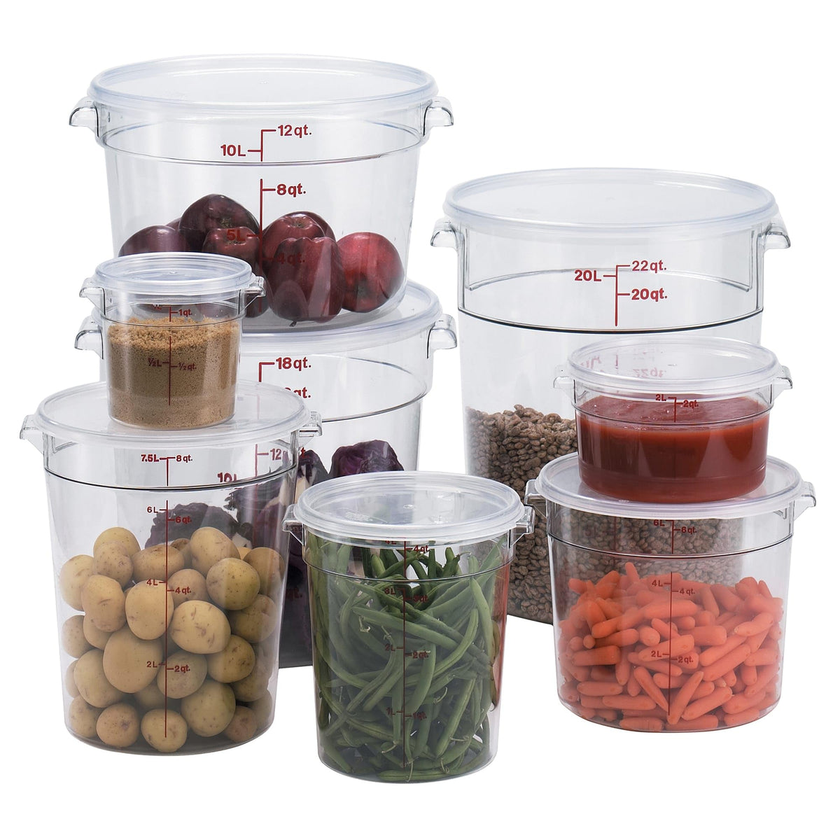 Cambro 8 Quart / Clear / 7.6 liters Containers