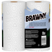 Paper Towels by Brawny – 16 Rolls (130 Sheets each), Paper, White, Pack of 8, Model 44089