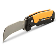 Lineman Folding Hawkbill Knife by GEARWRENCH – Molten Orange & Black, Model GWKHBFDS