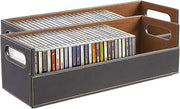2- Pack CD Storage Box by Stock Your Home – Gray/Espresso