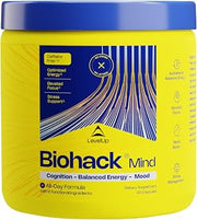 LevelUp Biohack Mind Nootropics, Paraxanthine + Lion's Mane, 60 Count | Paraxanthine, Alpha GPC, Lion's Mane, ashwagandha and eleuthero for calm energy, focus, memory and mood support