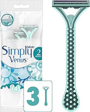 Gillette Simply Venus 2 Disposable Razors, 3 Count
