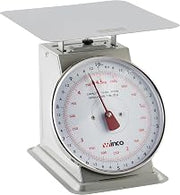 Winco 8" Clear Analog Receiving Stainless Steel Scale | Easy read dial, Heavy-duty