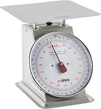 Winco 8" Clear Analog Receiving Stainless Steel Scale | Easy read dial, Heavy-duty