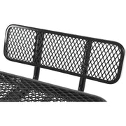 46" Square Picnic Table with Backrests by Global Industrial – 46" x 46" x 31.75", Expanded Metal, Green, Model 695965GN