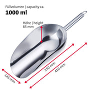 Halia Stainless Steel Shovel 1000 ml by Westmark – 1,000 ml, 1000 milliliters, Stainless Steel, Halia Stainless Steel Scoop 1000 Ml, Model 91082270