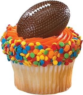 DecoPac 2D Football Cupcake Rings (12 Count)