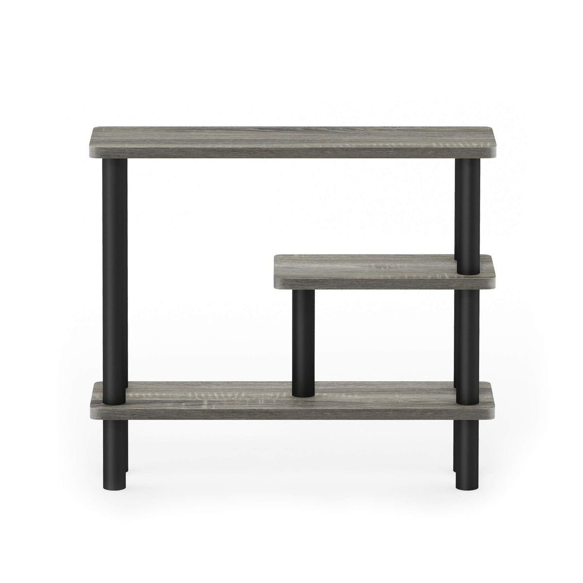 Turn-N-Tube Slim Space Saving Storage Rack by Furinno – Side Rack, Engineered Wood, French Oak/Black, Model 18138