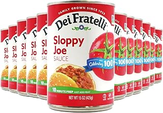 Dei Fratelli Sloppy Joe Sauce (15oz - 12 pack) - Vine-Ripened Tomatoes - No Water, No Corn Syrup, Non GMO, Gluten-Free
