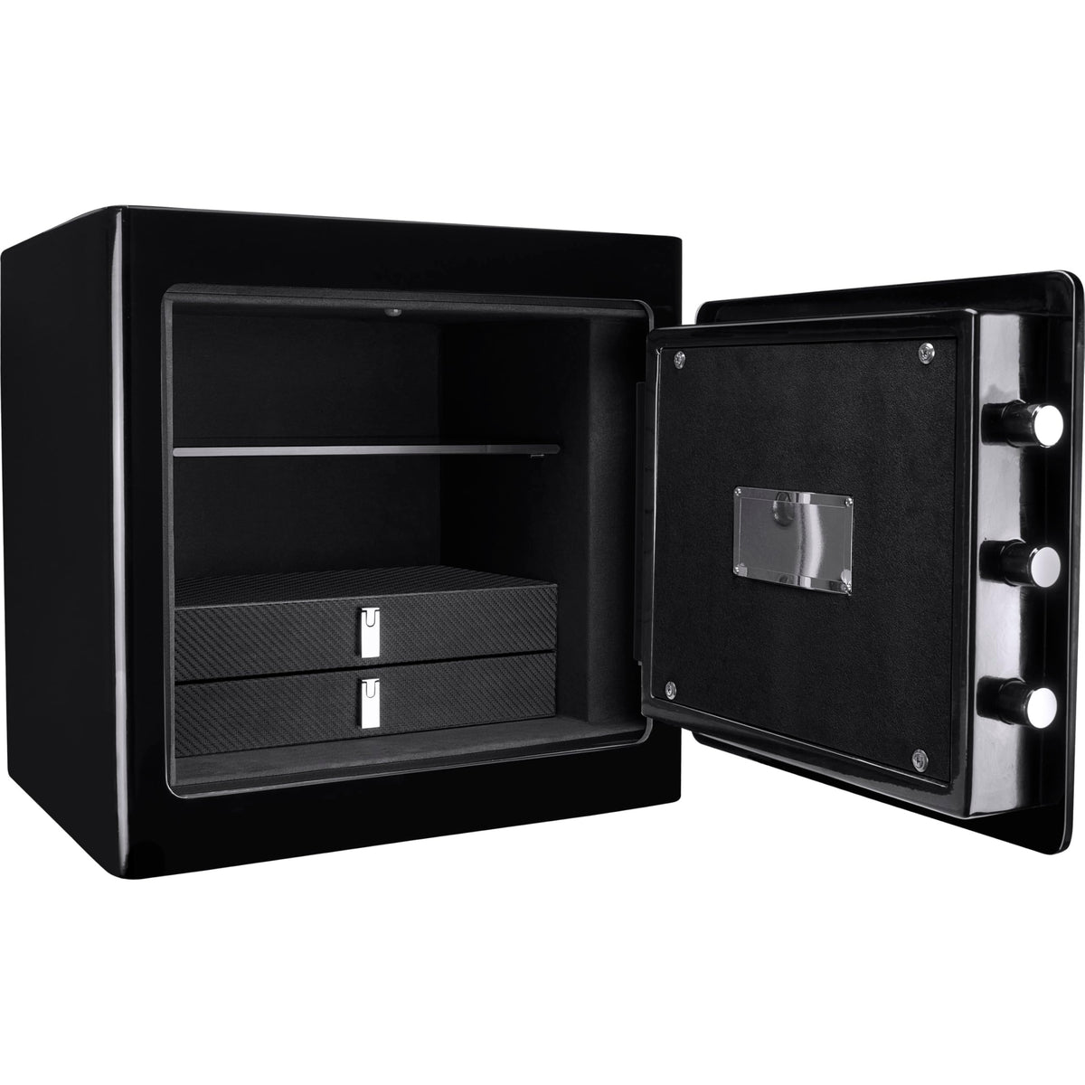 White Keypad Dark Interior Jewelry Safe by Barska – 1.01 cubic_feet, Alloy Steel, Black, Model AX12732