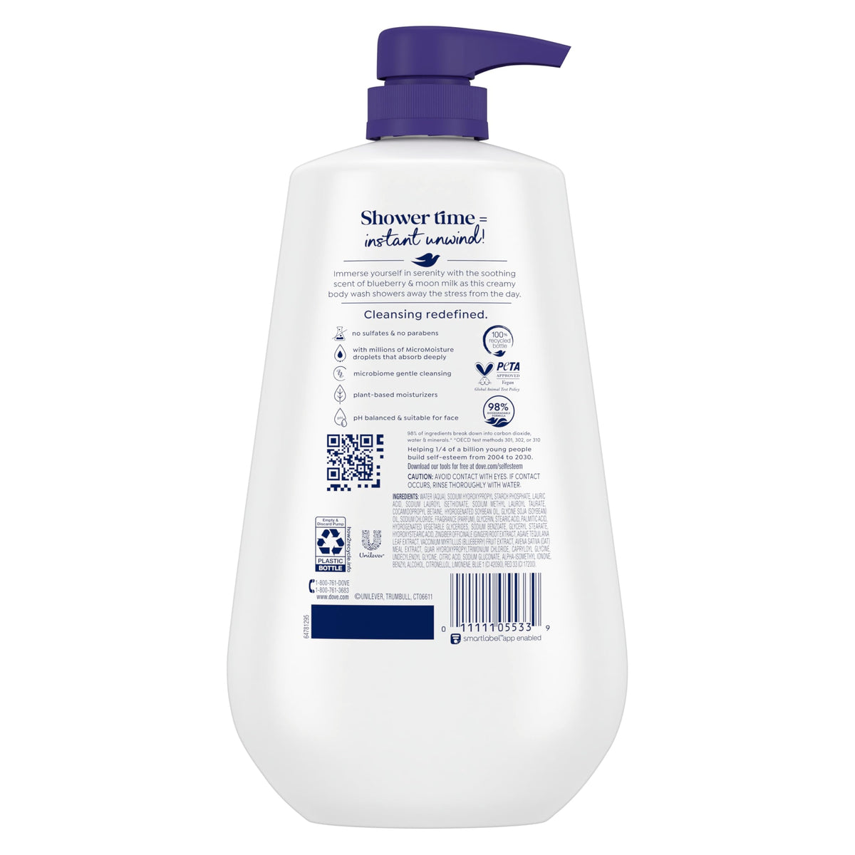 Dove 30.6 Fl Oz (Pack of 1) / Blueberry / Blue Body Washes