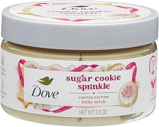 Dove Sugar Cookie Sprinkle Body Scrub Exfoliating Body Polish, 3.5 oz, PETA Approved Vegan, Moisturizing Skin Exfoliator