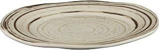 Elite Global Solutions B120154-BCHD Irregular Round Plate, 11 3/4" Dia. x 1 1/8" h., Melamine, Beach Design (Pack of 6)