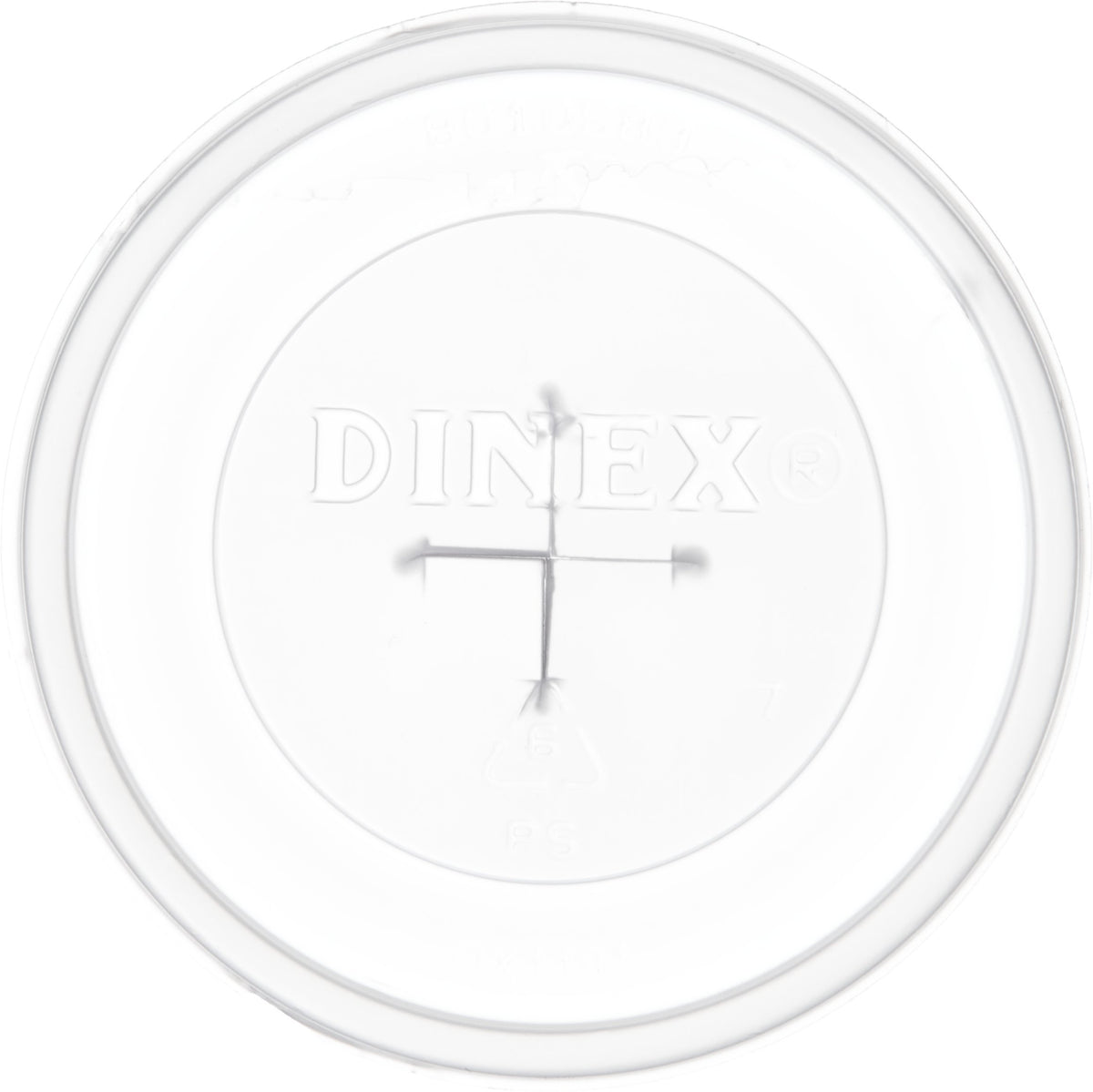 Disposable Lid with Straw Slot for CFS Stackable and Louis Tumblers by DINEX – 0.5" x 2.62" x 2.62", 8 ounces, Polystyrene, Straw, Model DX1191ST8714