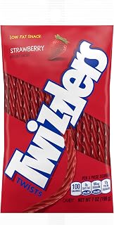 Twizzlers Twists Strawberry Candy Bags, 7 oz (12 Count)
