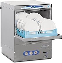 Eurodib Deluxe High-Temp Rack Undercounter Dishwasher by Lamber – 4.8 gallons, Stainless Steel, Silver, Model DSP4DPS