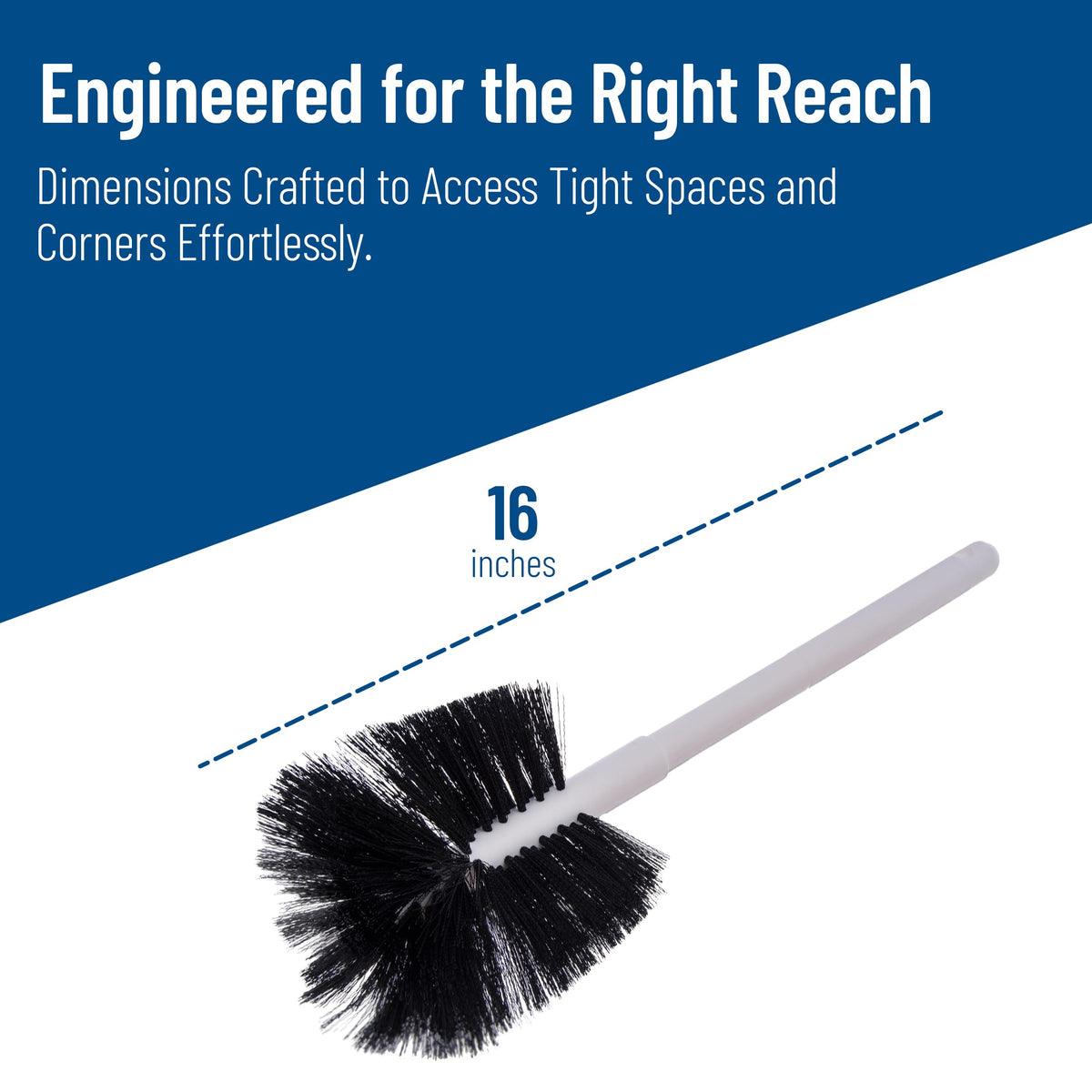 SPARTA Decanter Brush by Carlisle FoodService Products – 16", Polyester, Black, Model 4002500